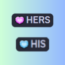 Icône du serveur E-couple TAG ᶦ'ᵐHERS ♡ HIS | HERS Tag・Social・Fun・Anime・Cozy・Emotes・Emojis・Gaming・Voice